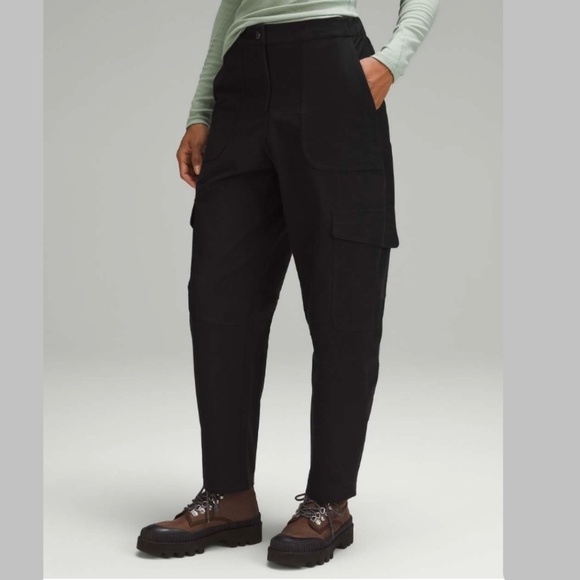 Lululemon Light Utilitech Cargo Pocket High-Rise Pant Cotton Blend Black Size 28 - Picture 1 of 15